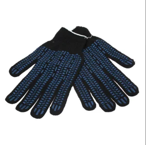 Перчатки утепленные х б двойные ПВХ протектор черные серые 75гр  5 100 ОПТ