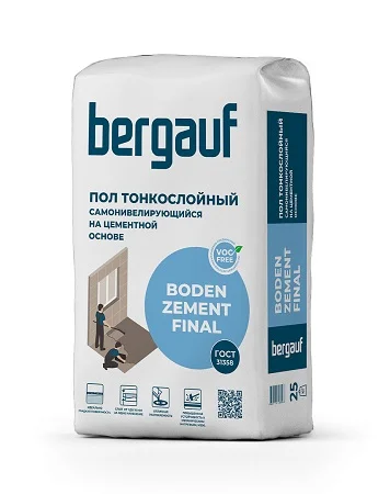 Ровнитель самонивелирующийся Boden Zement Final 2,5-10мм 25кг Bergauf  1 56 (01115)
