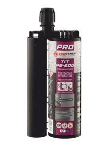 Анкер химический TIT PE-500 для средних и высоких нагрузок 385мл УТ-059983 Tech-KREP *1 Анкер химический TIT PE-500 для средних и высоких нагрузок 385мл УТ-059983 Tech-KREP *1