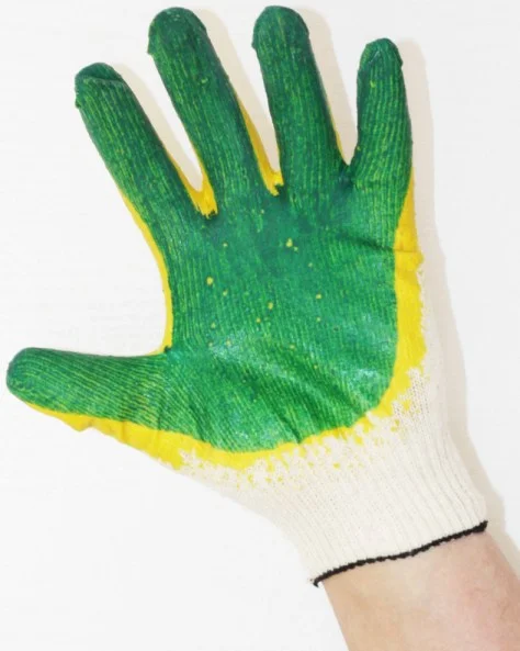 Перчатки х/б с двойным латексным покрытием