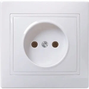 Розетка скрытая белая с заземлением