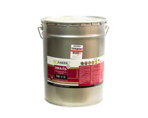 Эмаль ПФ-115 белая глянцевая 20кг (Лакра) 0007687  33