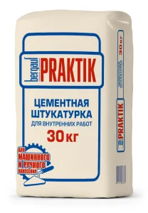 Штукатурка цементная для внутренних работ Bergauf Praktik 30кг
