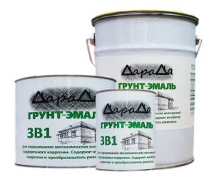 Грунт-эмаль 3в1 по ржавчине ДараДа ГОСТ белый 5кг