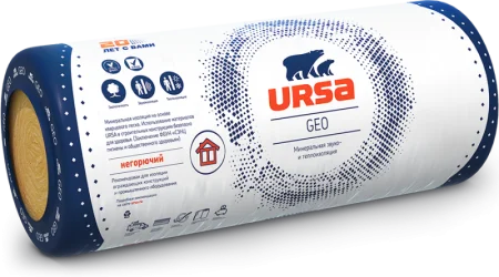 Утеплитель Ursa Geo M-15 8000х1220х50 мм/19.52 м² /2 мата