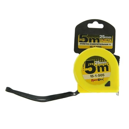 Рулетка 5м 25 мм пластиковый корпус фиксатор РемоКолор Т1 автостоп 15-1-505  1 108