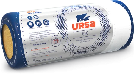 Утеплитель Ursa Geo M-11Ф 12500х1200х50 мм/15 м² /1 мат