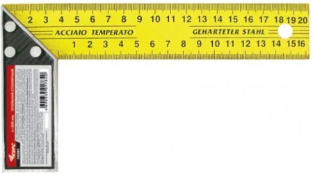 Угольник столярный 300мм металлический желтый Курс 19383 /12