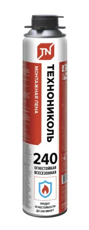 Пена монтажная 240 PROFESSIONAL огнестойкая 950гр 528380 (Технониколь)  12 816 (+5)