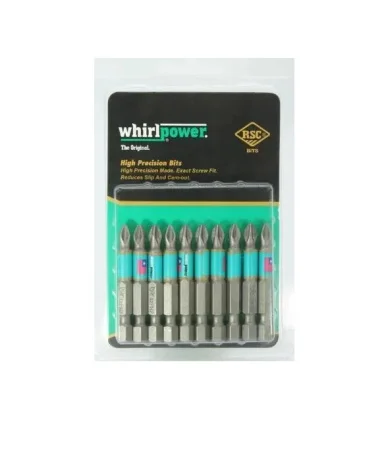 Бита PH2x50мм сталь S2 хвостовик Е 1 4  уп-10шт Whirlpower 962-21-0502 В  1