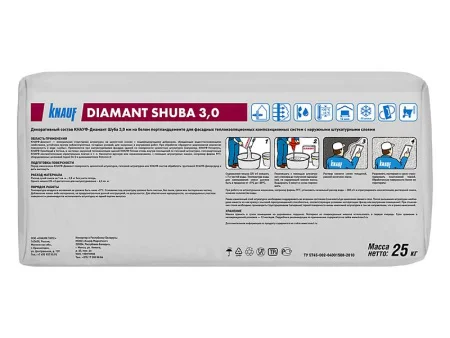 Штукатурка декоративная Кнауф Диамант Шуба 3мм 25кг Штукатурка декоративная Кнауф Диамант Шуба 3мм 25кг