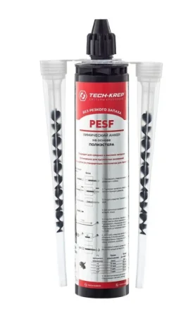 Анкер химический PESF POLYESTER для средних нагрузок 300мл УТ-059982 Tech-KREP *1