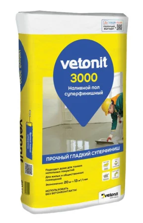 Ровнитель для пола 3000 20кг ВЕТОНИТ  1уп=54шт Ровнитель для пола 3000 20кг ВЕТОНИТ  1уп=54шт