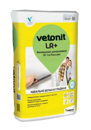 Шпатлевка финишная weber.vetonit LR+   5кг  1уп=108шт Шпатлевка финишная weber.vetonit LR+   5кг  1уп=108шт