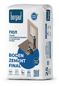 Ровнитель самонивелирующийся Boden Zement Final 25кг Bergauf 1уп=56шт