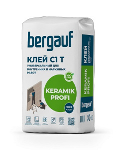 Клей усиленный для керамической плитки Bergauf Keramik Pro С1 25 кг