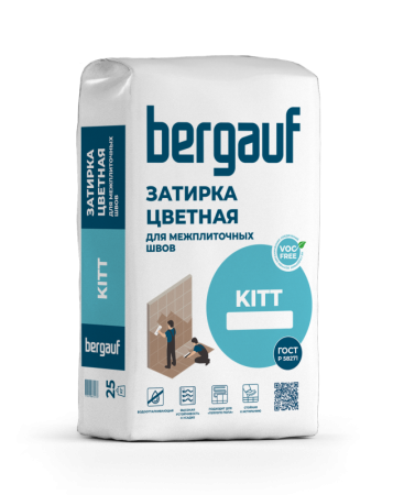Затирка на цементной основе Bergauf Kitt Белая 25 кг