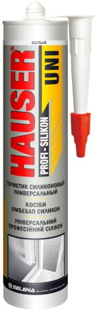 Герметик силиконовый универсальный UNI белый 260мл 75147/75284/17493 (Hauser)