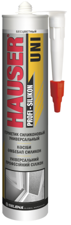 Герметик силиконовый универсальный UNI бесцветный 260мл 75376/17516/75154 (Hauser) 
